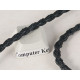 Waxed Plaited 4 strand Polyester Cord, by the metre, EXTRA-THICK 3.5mm, Black