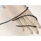 Waxed Plaited 4 strand Polyester Cord, by the metre, EXTRA-THICK 3.5mm, Black
