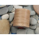 Waxed (Polyester) Cord, 0.7mm, Beige, lightly waxed