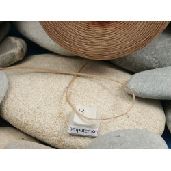 END OF LINE: Waxed Polyester Cord, woven, Beige, per 5 metres