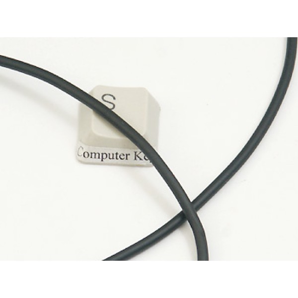 Rubber-like Tough Flexi Cord, Black, approx 1.6mm, per metre