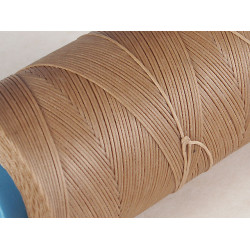 OUT OF STOCK: Waxed Polyester Cord, woven, Beige, per Roll