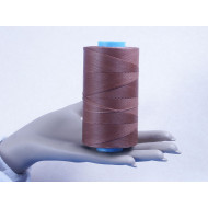 END OF LINE: Waxed Polyester Cord, woven, Light Brown, per roll