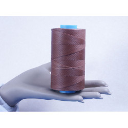 END OF LINE: Waxed Polyester Cord, woven, Light Brown, per roll