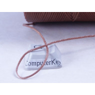 Waxed Polyester Cord, woven, 0.8mm or 1.0mm, Light Brown, per 5 metres