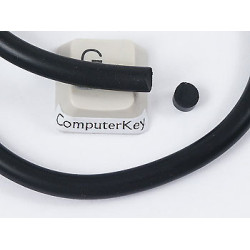 Synthetic Rubber Cord, Black, approx 5mm, per metre