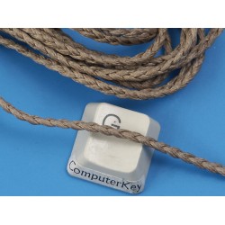 Waxed Plaited 3 strand Polyester Cord, by the metre, MEDIUM 2.5x1.1mm, Natural Flax colour