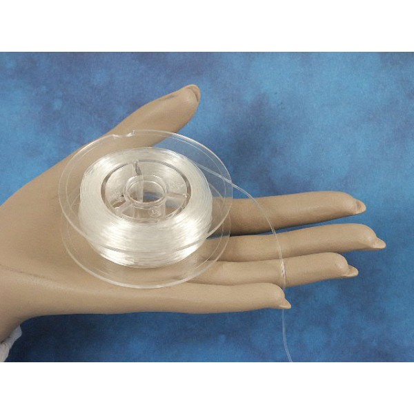 Transparent Elastic Cord, Clear, 1.0mmx25m roll