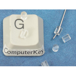 Clear plastic earnuts, security keepers, 3mm, per 100 prs