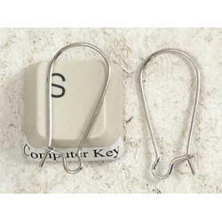 Small-Med Kidney Wires, 24mm, NF platinum colour, per pair