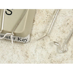 Small-Med Kidney Wires, 24mm, silver plate, per pair