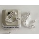 Clip-on Earring with dome and loop, silver plate, pair