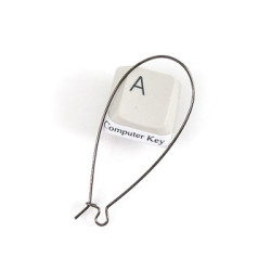 Deluxe Long Kidney Wire, 47mm, gunmetal black, pair