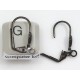 Lever-back French earring clips for pierced ears, black, per pair