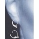 Lever-back French earring clips, silver plate, per pair