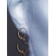 Lever-back French earring clips, NF ant brass, per pair