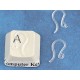 Earring hook, plastic, 10x14, per 10 prs