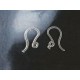 Earring hook, plastic, 10x14, per 10 prs