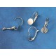SECONDS Earring hook with plain pad, nickel free, pair