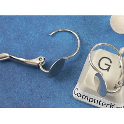 SECONDS Earring hook with plain pad, nickel free, pair
