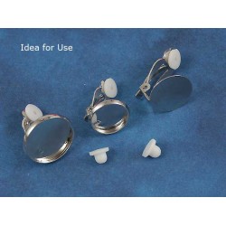 Cushion back for Clip-on earring, pair