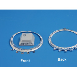 Filigree Chandelier, Round, Five Loops, silver plate, each