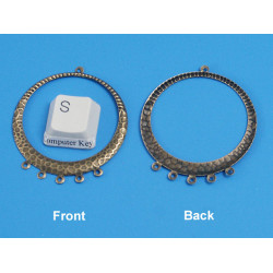 Filigree Chandelier, Round, Five Loops, ant bronze, each