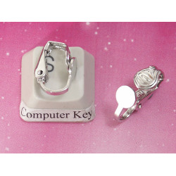 Clip-on Finding with 6mm Pad, nickel free, pair