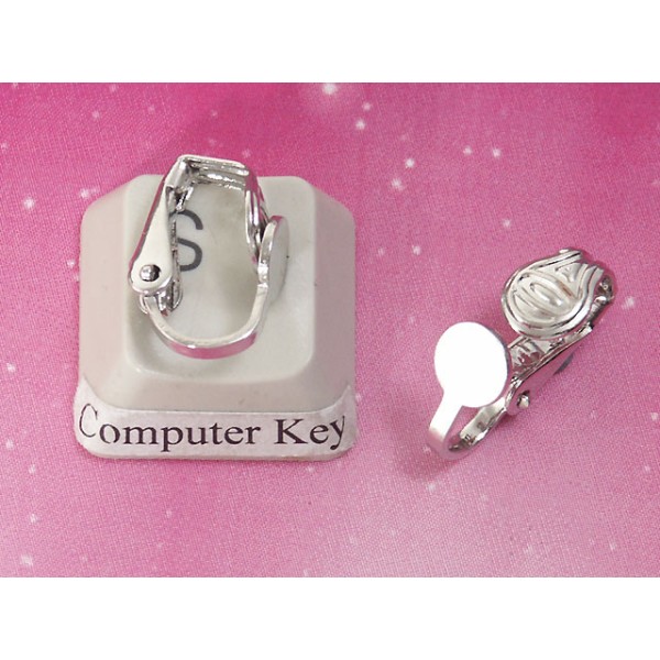 Clip-on Finding with 6mm Pad, nickel free, pair