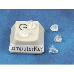 Earring stud back Nut, 4mm, plastic, per 100 pair