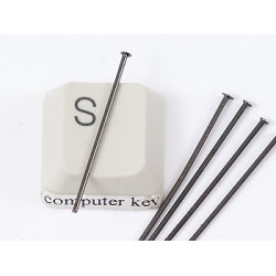 Head Pin, 1 inch, standard, gunmetal black, bag of 50