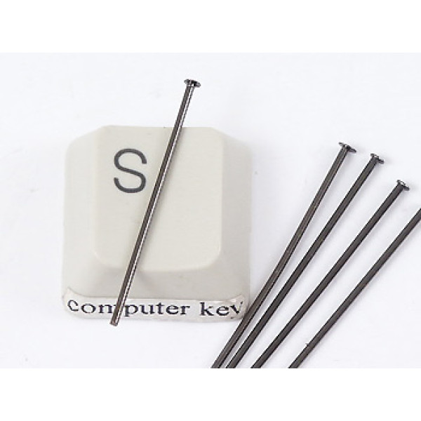 Head Pin, 1 inch, standard, gunmetal black, bag of 50