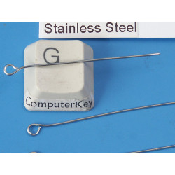 Eye Pin, 1.5 inch (40mm), 0.6mm dia, Stainless Steel, per 50