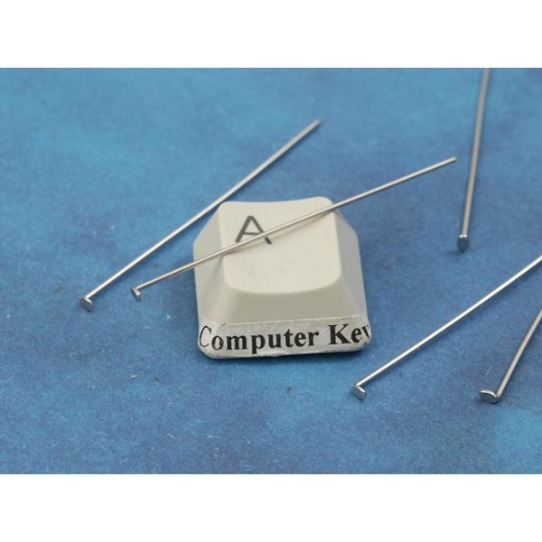 Head Pin, 1.5 inch, 0.6mm, stainless steel, per 100