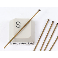 Head Pin, 1.5 inch, antique brass, per 50