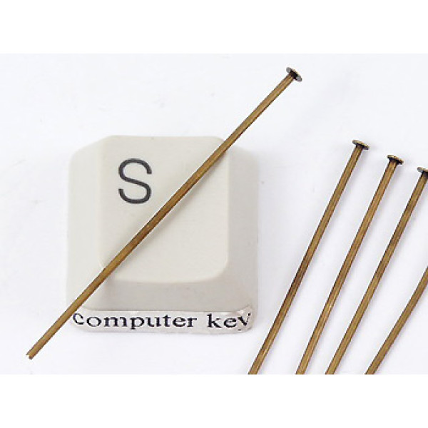 Head Pin, 1.5 inch, antique brass, per 50