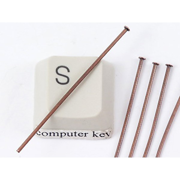 Head Pin, 1.5 inch, antique copper, per 100