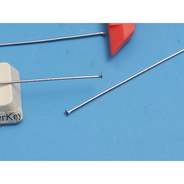 Head Pin, Long, 75mm, 304 stainless steel, per 50
