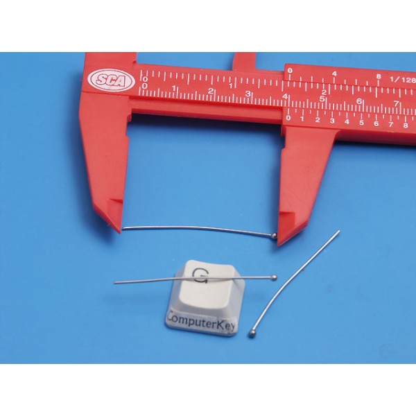 Head Pin, Ball Head, 40mm x 0.7mm, 304 stainless steel, each