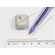 Head Pin, 1.5 inch, standard, gold plate, bag of 100