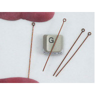Eye Pin, 2 inch, standard, antique copper plate, per 50