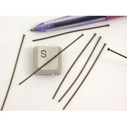 Head Pin, 2 inch, Antique-brass, per 100