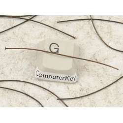 Head Pin, 50mm, Thin, antique brass, bag of 100