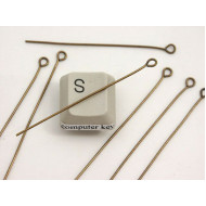 Eye Pin, 50cm(2")x0.7mm, Antiqued brass, per 100