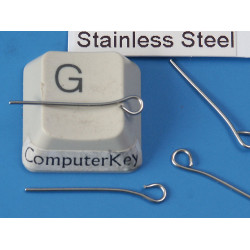 Budget: Eye Pin, 0.75 inch (20mm), 0.6mm dia, Stainless Steel, per 100