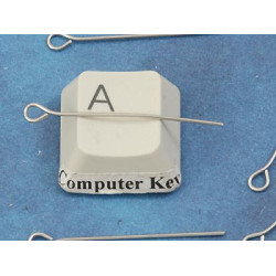 Eye Pin, 1 inch (30mm), 0.6mm dia, Stainless Steel, per 100