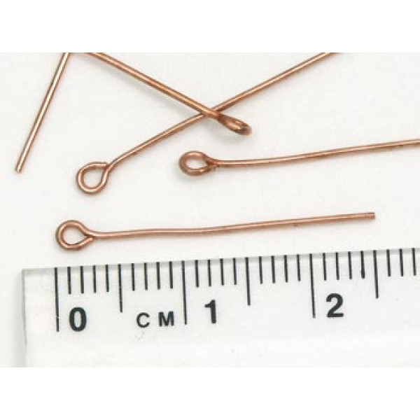 Eye Pin, 7/8, Thin, copper plate, each