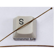 Head Pin, 70mm x 0.6mm, ant. brass with ball head, bag of 100