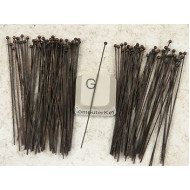 Head Pin, 2 inch, Thin, ant. copper with ball head, bag of 100