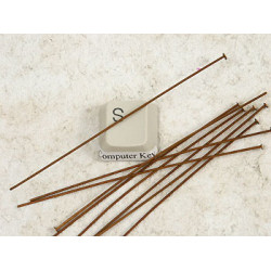 Head Pin, 3 inch, firm, antiqued brass, each